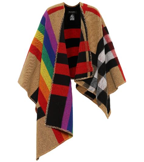 rainbow burberry vintage poncho|how to authentic burberry poncho.